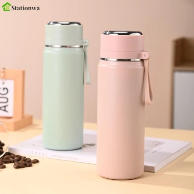 Bình nước giữ nhiệt STATIONWA 500ml - Cốc cà phê chống rò rỉ, dây silicon thép 316, lọc chân không du lịch 162.250 VND