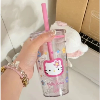 Bình Nước Hello Kitty Dung Tích Lớn Chịu Nhiệt, Phù Hợp Học Tập, Làm Việc, Du Lịch - Giá Ưu Đãi 56.800 VND