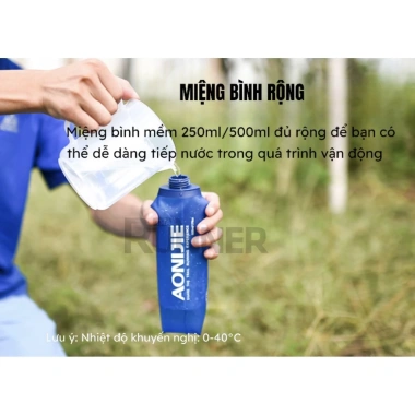 Bình Nước Mềm Không Vòi SD09 250ml & SD10 500ml Gấp Gọn - Giá 199k Giảm Giá 6