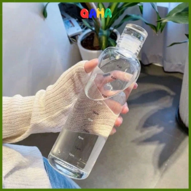 Bình Nước nhựa 500ml trong suốt có thang đo chia vạch thời gian - Tiện dụng, giá 28.028₫