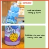 Bình Nước Nhựa 700ml Ống Hút Quay Xách Họa Tiết Phi Hành Gia 59.000 VND Bé Đi Học Du Lịch 6