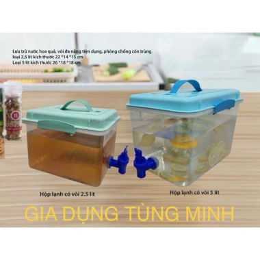 Bình nước nhựa có vòi Việt Nhật 2.5L 3.5L 5L ngăn tủ lạnh giá ưu đãi 44.000đ 6