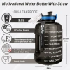Bình nước QUIFIT 2.2L không BPA, vạch chia thời gian nhắc nhở hàng ngày - Giá chỉ 253.000 VND 2