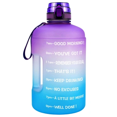 Bình nước QUIFIT 2.2L không BPA, vạch chia thời gian nhắc nhở hàng ngày - Giá chỉ 253.000 VND