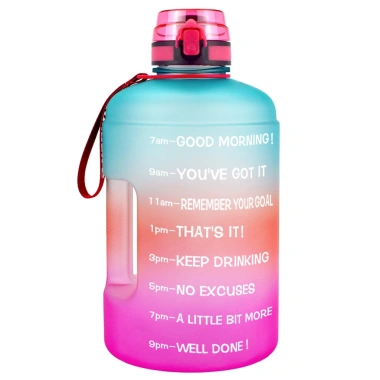 Bình nước QUIFIT 2.2L không BPA, vạch chia thời gian nhắc nhở hàng ngày - Giá chỉ 253.000 VND