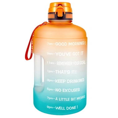 Bình nước QUIFIT 2.2L không BPA, vạch chia thời gian nhắc nhở hàng ngày - Giá chỉ 253.000 VND