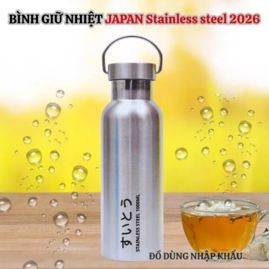 Bình nước siêu giữ nhiệt Jappan Inox 304 1.000ml mẫu mới 2.026 giá chỉ 195.000 VND