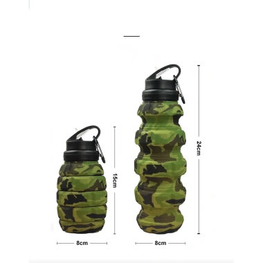 Bình Nước Silicon 600ml Độc Đáo, Chịu Nhiệt -40°‑230°C, Thiết Kế Lạ Mắt, Giá Ưu Đãi 220.000đ