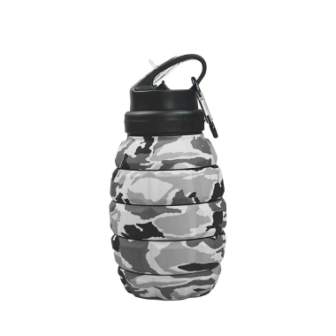 Bình nước silicon 600ml gấp gọn, không rò rỉ, tiện dụng cho thể thao và du lịch 7