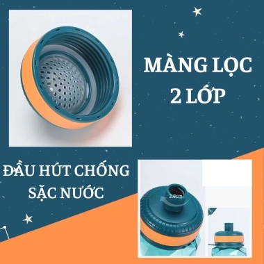 Bình nước thể thao 2-2.2 lít PC không mùi, chống sặc, an toàn sức khỏe 105.000₫
