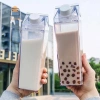 Bình Nước Thể Thao 500/1.000ml TeOdw-t Trong Suốt, Đựng Sữa, Cà Phê, Nước Ép, Trà – Dễ Mang Cắm Trại Gym