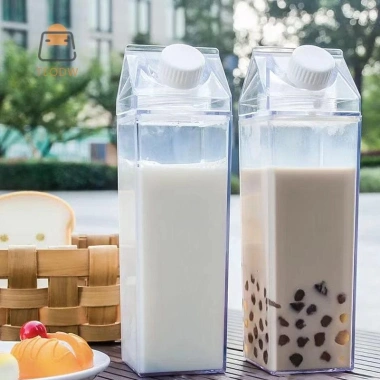 Bình Nước Thể Thao 500/1.000ml TeOdw-t Trong Suốt, Đựng Sữa, Cà Phê, Nước Ép, Trà – Dễ Mang Cắm Trại Gym 2