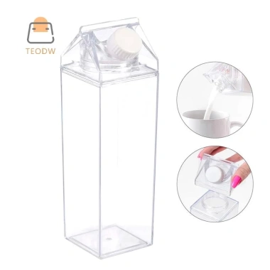 Bình Nước Thể Thao 500/1.000ml TeOdw-t Trong Suốt, Đựng Sữa, Cà Phê, Nước Ép, Trà – Dễ Mang Cắm Trại Gym 4