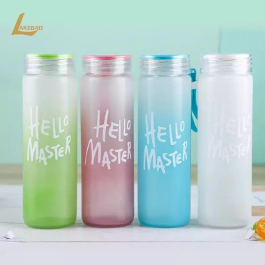 Bình Nước Thể Thao 500ml LAKEBAO Gradient – Chống Rò Rỉ, Thiết Kế Mờ, Du Lịch Ngoài Trời