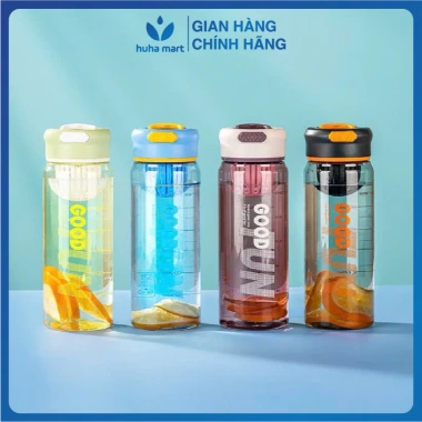 Bình Nước Thể Thao 650ml Trong Suốt Có Chia Vạch và Lọc Trà - Giá Ưu Đãi 55.000đ