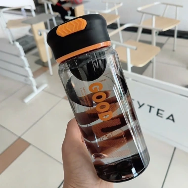 Bình Nước Thể Thao 650ml Trong Suốt Có Chia Vạch và Lọc Trà - Giá Ưu Đãi 55.000đ