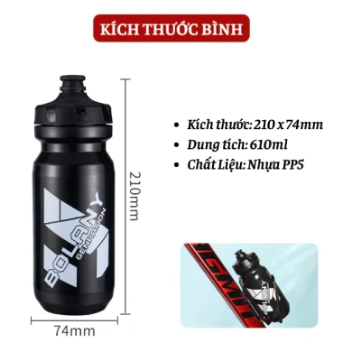 Bình Nước Thể Thao BOLANY 610ml - Nhựa An Toàn, Bền, Gắn Xe Đạp, Giá 79.000₫ 3 Bình Nước Thể Thao BOLANY 610ml - Nhựa An Toàn, Bền, Gắn Xe Đạp, Giá 79.000₫ 3