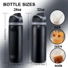 Bình nước thể thao cách nhiệt GEMFUL 750ml-1L, ống hút, cốc du lịch không BPA 24oz/32oz 2