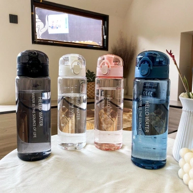 Bình nước thể thao Hello Water 780ml nhựa trong suốt Giá chỉ 61.560 VND