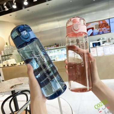 Bình nước thể thao Hello Water 780ml nhựa trong suốt Giá chỉ 61.560 VND