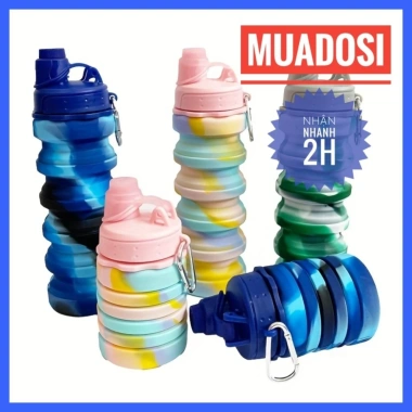 Bình Nước Thể Thao Silicone 500ml Gấp Gọn Tiện Lợi Du Lịch và Dã Ngoại Giá 78.900 VND