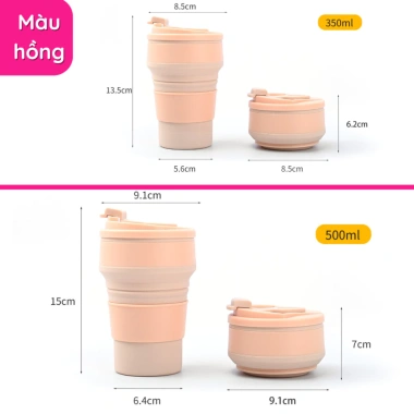 Bình nước thể thao silicone 600ml chịu nhiệt, quai xách gấp gọn thời trang- THEA