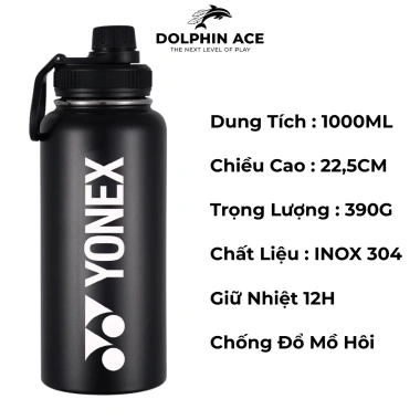 Bình Nước Thể Thao Yonex 1.000ml Inox - Giữ Nhiệt 12h, Bảo Hành 12 Tháng, Giá 229.000 VND 4