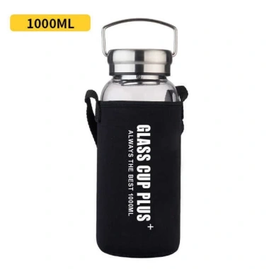 Bình nước thủy tinh, nắp pha trà thông minh, lọc inox - Detox du lịch 112k