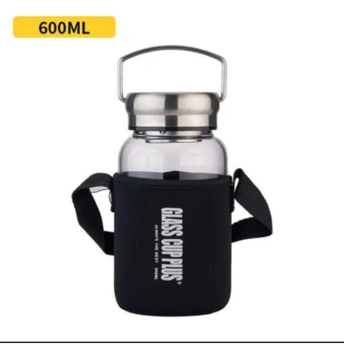 Bình nước thủy tinh, nắp pha trà thông minh, lọc inox - Detox du lịch 112k