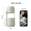 Bình nước thủy tinh nắp silicon tiện lợi, màu bắt mắt, đi mọi nơi - 132.300₫ 8