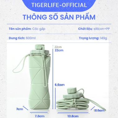 Bình nước Tigerlife cao cấp gấp gọn siêu nhỏ, tiết kiệm không gian, an toàn sức khỏe 143.228₫ 3 Bình nước Tigerlife cao cấp gấp gọn siêu nhỏ, tiết kiệm không gian, an toàn sức khỏe 143.228₫ 3