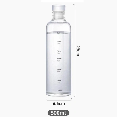 Bình Nước Trong Suốt TYLER1 Chống Rò Rỉ – Nắp Đậy Tiện Dụng, Phù Hợp Du Lịch & Trường Học