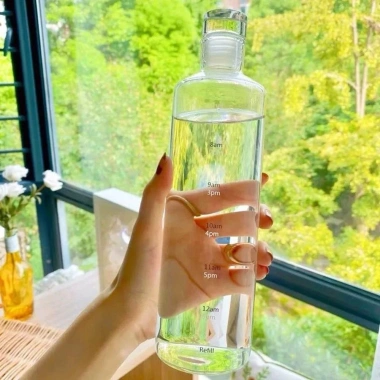 Bình Nước Trong Suốt TYLER1 Chống Rò Rỉ – Nắp Đậy Tiện Dụng, Phù Hợp Du Lịch & Trường Học