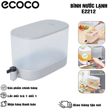 Bình Nước Tủ Lạnh Ecoco E2.212 4L - Vòi chịu nhiệt, giữ lạnh lâu, đựng nước ép 2