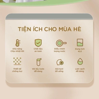 Bình Nước Tủ Lạnh Ecoco E2.212 4L - Vòi chịu nhiệt, giữ lạnh lâu, đựng nước ép 7