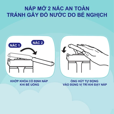 Bình ống hút RICHELL Nhật TLI bước 2 200ml chống sặc cho bé - Giá ưu đãi 293.563đ