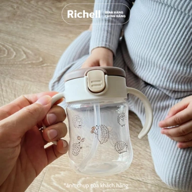 Bình ống hút RICHELL Nhật TLI bước 2 200ml chống sặc cho bé - Giá ưu đãi 293.563đ