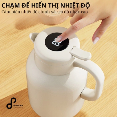Bình Pha Trà Inox 316 DIPOLAR 1.5L-2L, Giữ Nhiệt Cao, Hiển Thị Nhiệt Độ - DBPT01 6
