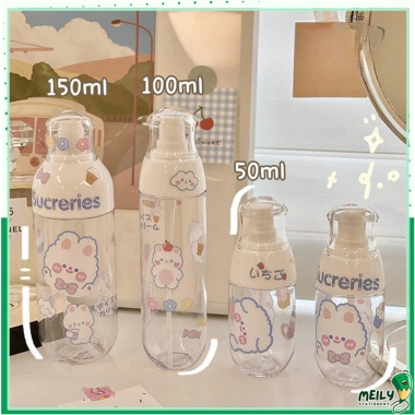 Bình rỗng chiết mini 10cm đựng mỹ phẩm, nước hoa sticker 50ml cho toner & xịt khoáng