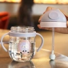 Bình tập uống nước 250ml ống hút silicon, van chống sặc, tay cầm, dễ mang theo, giá 55.000₫ 3