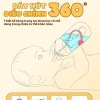 Bình tập uống nước cho bé Emoon 250ml - ống hút silicon mềm, van chống sặc, an toàn, kèm ống thay thế, giảm giá 21% 8
