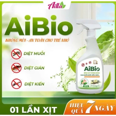 Bình thuốc xịt AIBIO 530ml chống ruồi, muỗi – Tự nhiên không mùi, giảm giá 20% chỉ 84.427₫ 5
