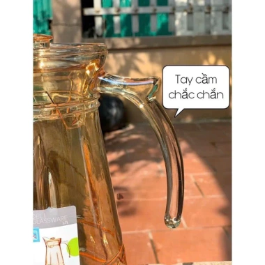 Bình thủy tinh 1.5L-1.7L chịu nhiệt ca rót nước hoa quả suốt tiện – 85.500₫