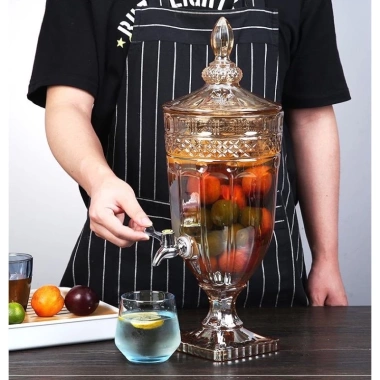 Bình Thuỷ Tinh 3 lít có vòi Huydecor, thiết kế sang trọng, giá chỉ 315.000₫
