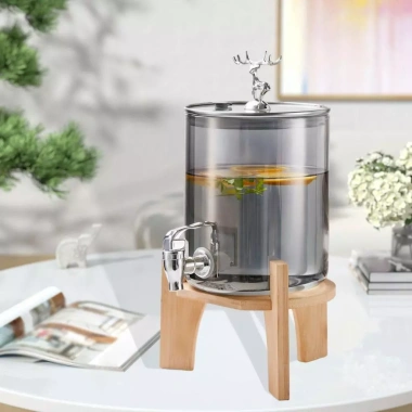 Bình thủy tinh 3,5L chịu nhiệt có vòi, đế gỗ sang trọng - Giá ưu đãi 229.000₫ 5