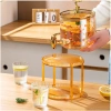 Bình Thuỷ Tinh 3,6L Có Vòi Kèm Kệ Gỗ Hổ Phách Cao Cấp - Ngâm Trà Nước Hoa Quả M55 Giá 229k 7