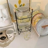 Bình thủy tinh 4L cho tủ lạnh - vòi vặn tiện lợi, kèm kệ, mix nước hoa quả 3