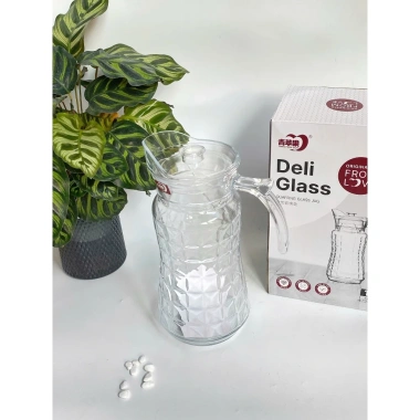 Bình thủy tinh ca nước DeLi 1,7L - Bền, chịu nhiệt, mẫu mã đẹp, giá 95.000₫
