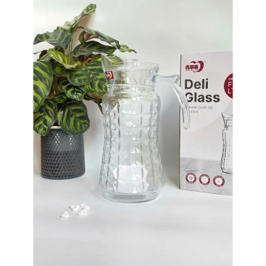 Bình thủy tinh ca nước DeLi 1,7L - Bền, chịu nhiệt, mẫu mã đẹp, giá 95.000₫