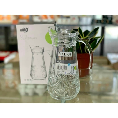 Bình thủy tinh ca nước DeLi 1,7L - Bền, chịu nhiệt, mẫu mã đẹp, giá 95.000₫